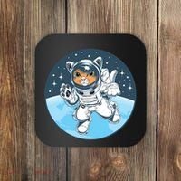 Cute Cat Astronaut Coaster thumb 0