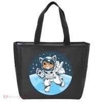 Cute Cat Astronaut Tote Bag thumb 0