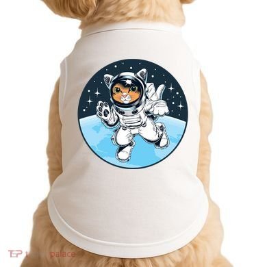 Cute Cat Astronaut Doggie Tank