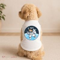 Cute Cat Astronaut Doggie Tank thumb 2