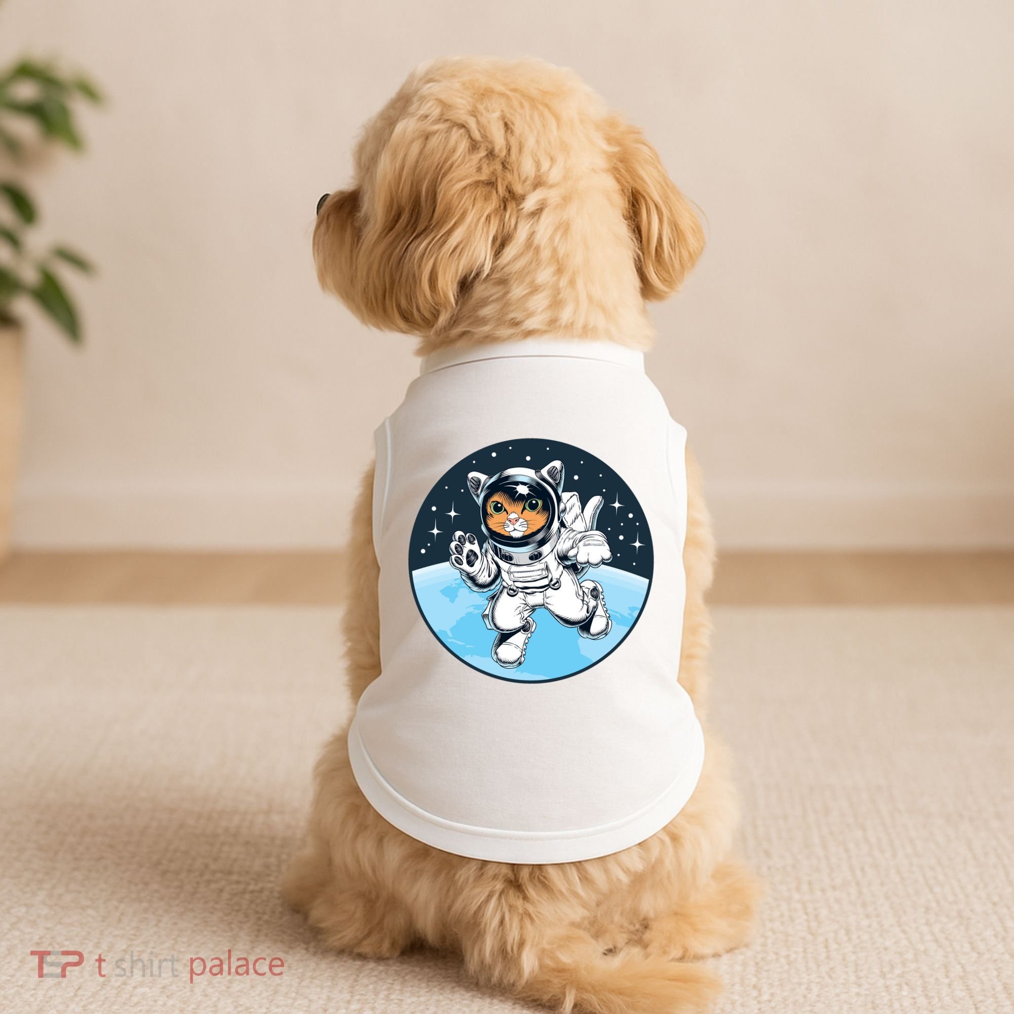 Cute Cat Astronaut Doggie Tank