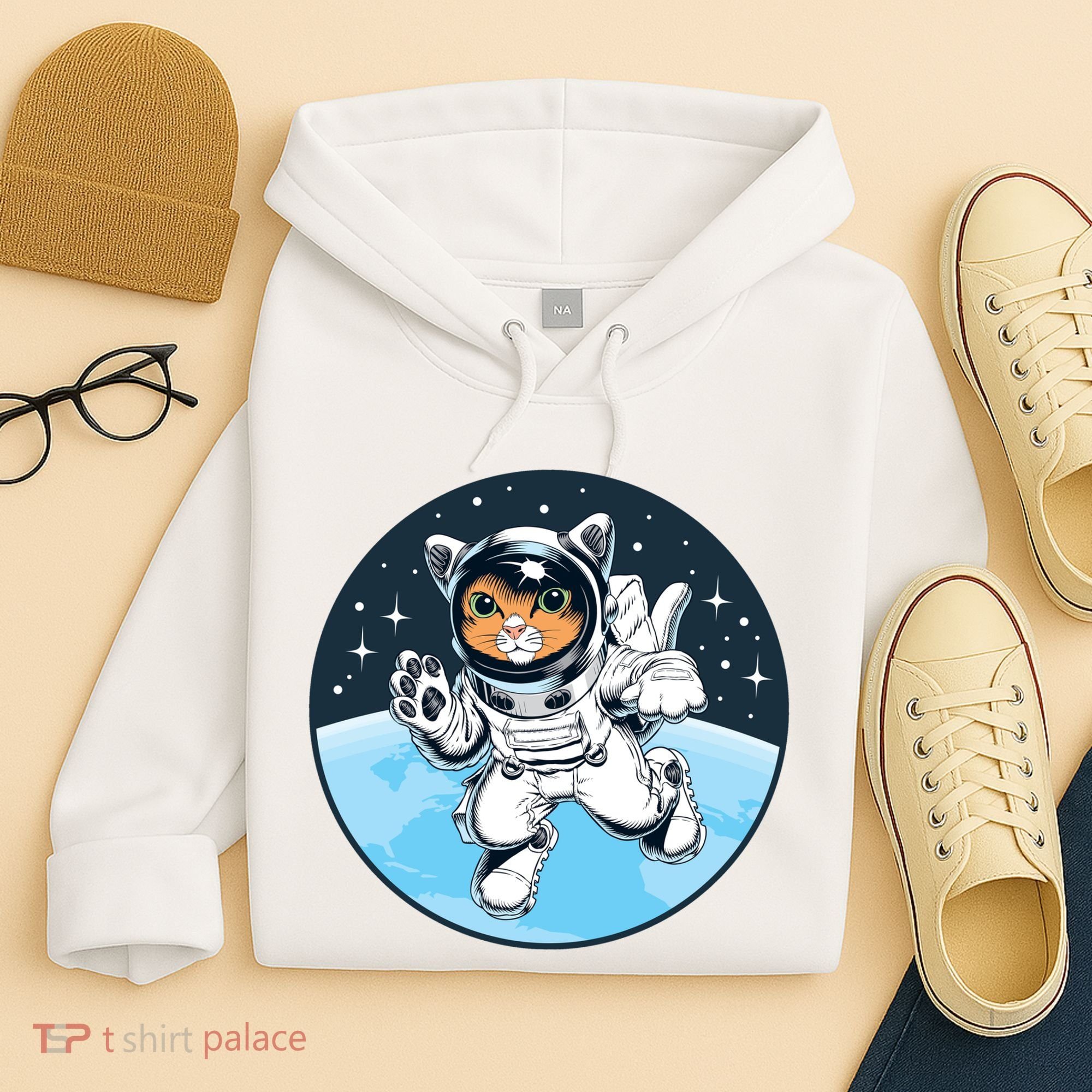 Cute Cat Astronaut Hoodie