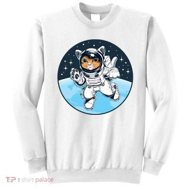 Cute Cat Astronaut Sweatshirt