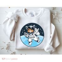 Cute Cat Astronaut Sweatshirt thumb 2