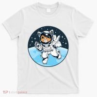 Cute Cat Astronaut T-Shirt thumb 0