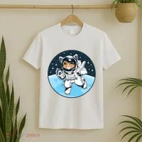 Cute Cat Astronaut T-Shirt thumb 2
