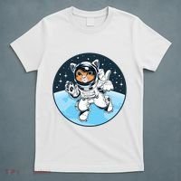 Cute Cat Astronaut T-Shirt thumb 5