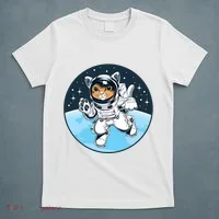 Cute Cat Astronaut T-Shirt thumb 5