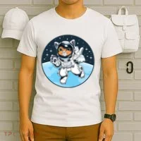 Cute Cat Astronaut T-Shirt thumb 6