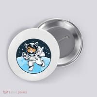 Cute Cat Astronaut Button thumb 0