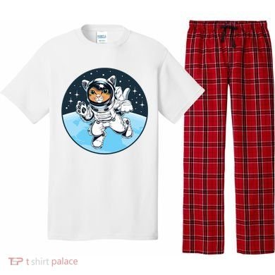 Cute Cat Astronaut Pajama Set