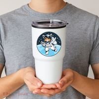 Cute Cat Astronaut Tumbler thumb 2