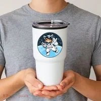 Cute Cat Astronaut Tumbler thumb 2