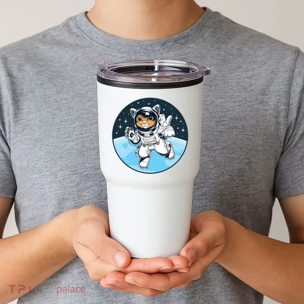 Cute Cat Astronaut Tumbler