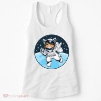 Cute Cat Astronaut Women's Tank Top thumb 0