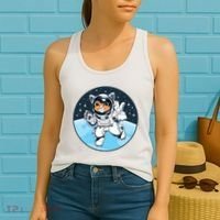 Cute Cat Astronaut Women's Tank Top thumb 2