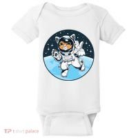 Cute Cat Astronaut Baby Bodysuit thumb 0