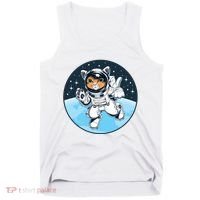 Cute Cat Astronaut Tank Top thumb 0