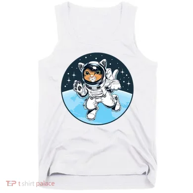 Cute Cat Astronaut Tank Top