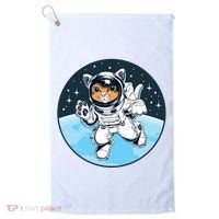 Cute Cat Astronaut Golf Towel thumb 0