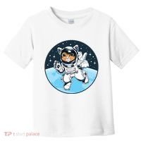 Cute Cat Astronaut Toddler T-Shirt thumb 0