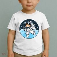 Cute Cat Astronaut Toddler T-Shirt thumb 2