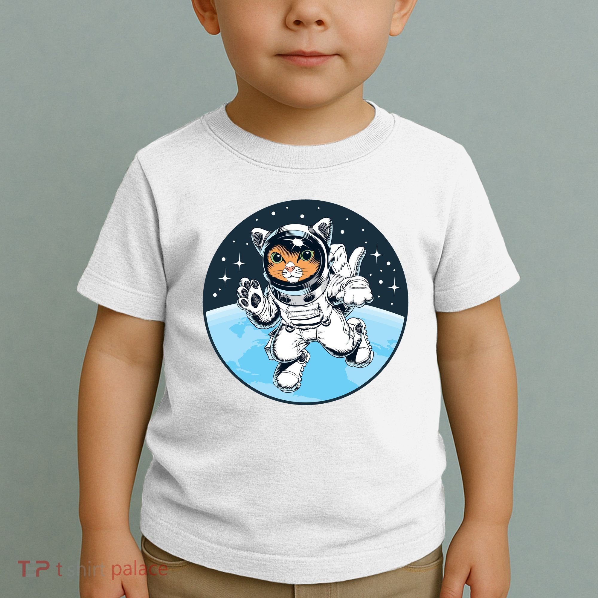 Cute Cat Astronaut Toddler T-Shirt