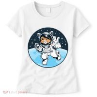 Cute Cat Astronaut Women's T-Shirt thumb 0