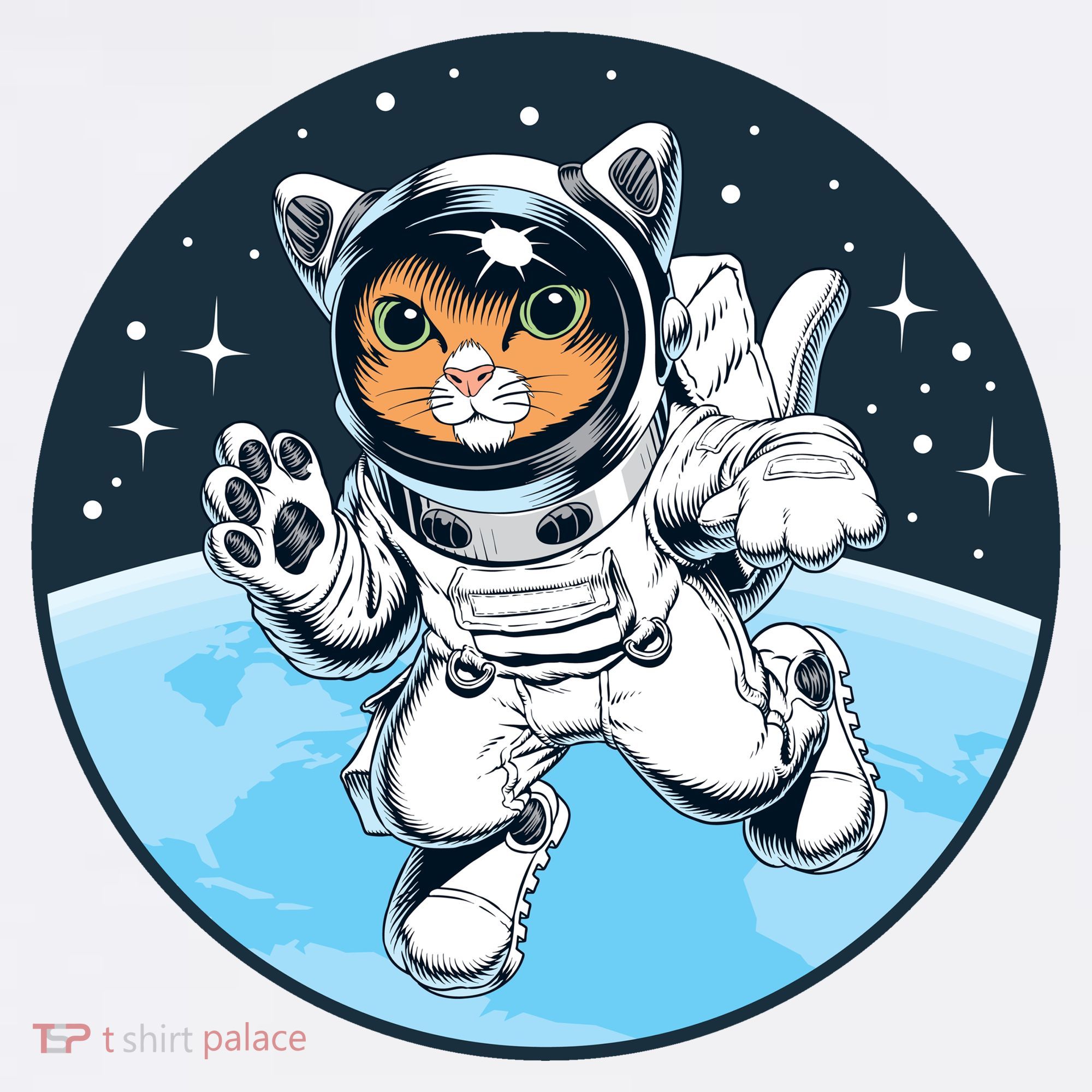 Cute Cat Astronaut Women's T-Shirt