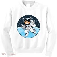 Cute Cat Astronaut Kids Sweatshirt thumb 0