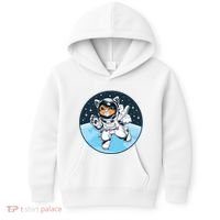 Cute Cat Astronaut Kids Hoodie thumb 0