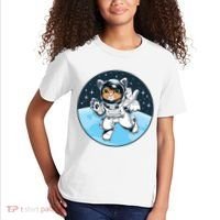 Cute Cat Astronaut Kids T-Shirt thumb 2