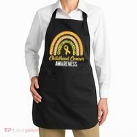 Childhood Cancer Awareness Rainbow Gold Ribbon Apron thumb 2