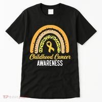 Childhood Cancer Awareness Rainbow Gold Ribbon Tall T-Shirt thumb 0