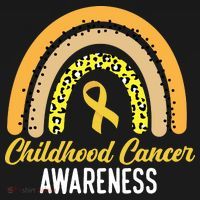 Childhood Cancer Awareness Rainbow Gold Ribbon V-Neck T-Shirt thumb 3