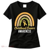 Childhood Cancer Awareness Rainbow Gold Ribbon Women's T-Shirt thumb 0