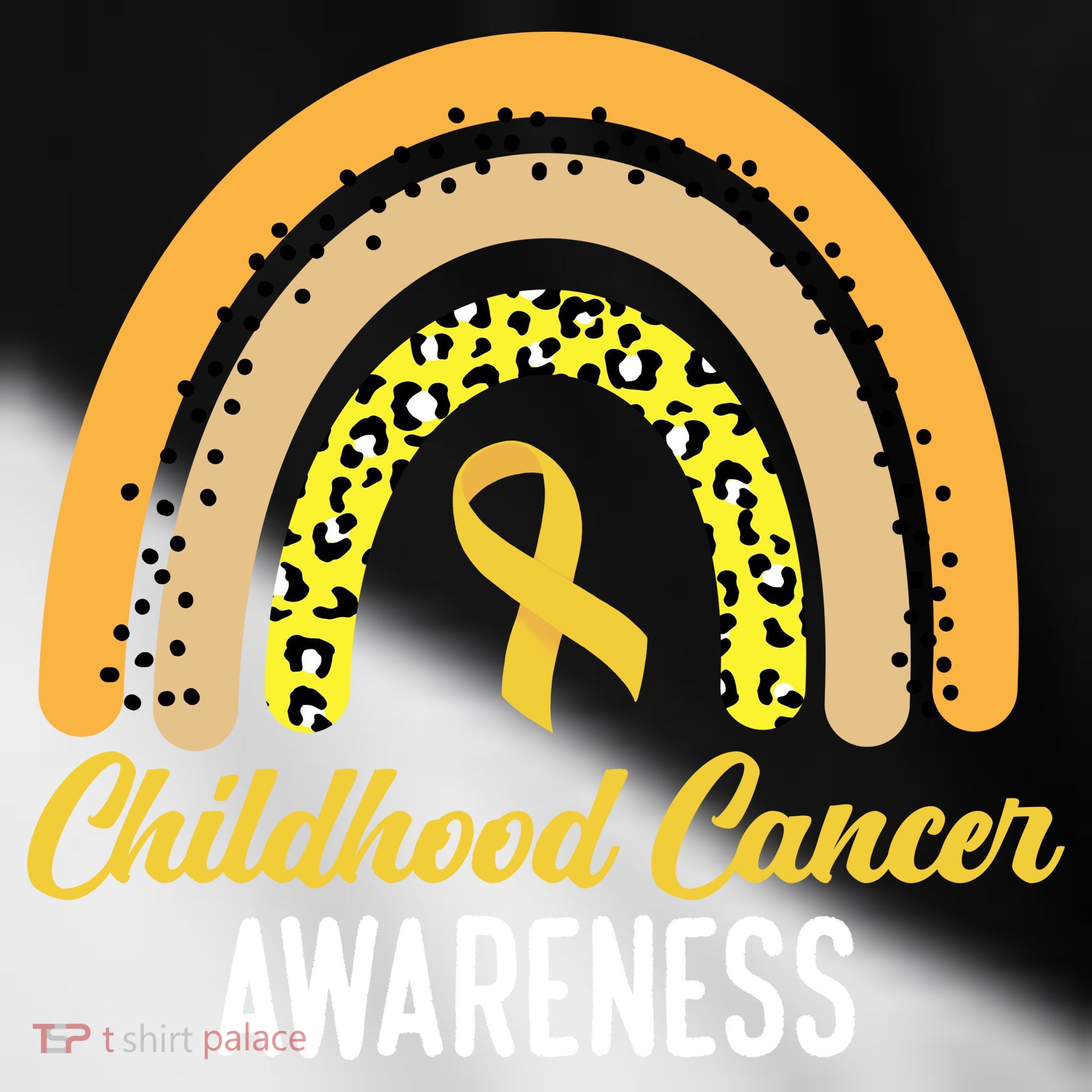 Childhood Cancer Awareness Rainbow Gold Ribbon Toddler Fine Jersey T-Shirt