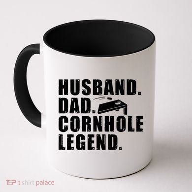 Cool Cornhole Art For Men Husband Dad Corn Hole Legend Sport Coffee Mug