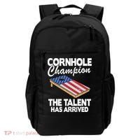 Cornhole Champion American Flag Board Funny Cornhole Backpack thumb 0