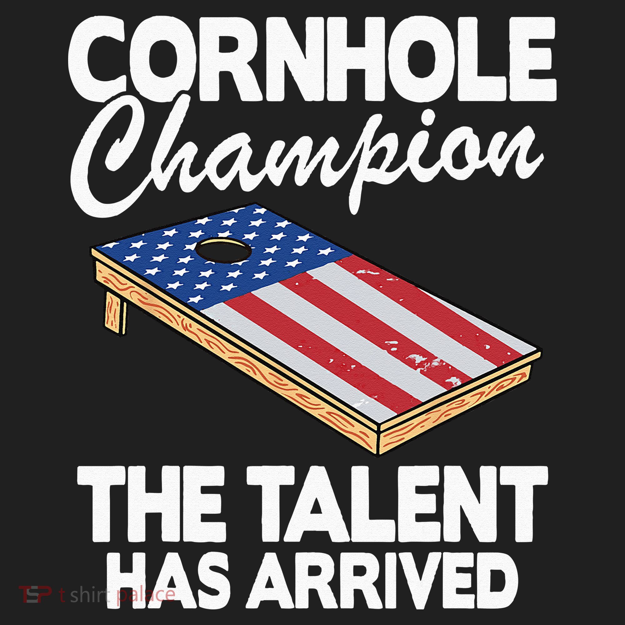 Cornhole Champion American Flag Board Funny Cornhole Beanie