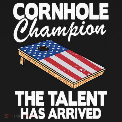 Cornhole Champion American Flag Board Funny Cornhole Women's Hoodie