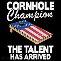 Cornhole Champion American Flag Board Funny Cornhole Ornament thumb 1