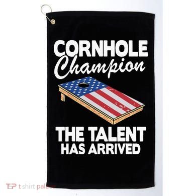 Cornhole Champion American Flag Board Funny Cornhole Golf Towel