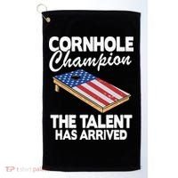 Cornhole Champion American Flag Board Funny Cornhole Golf Towel thumb 0