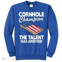Cornhole Champion American Flag Board Funny Cornhole Sweatshirt thumb 0