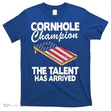 Cornhole Champion American Flag Board Funny Cornhole T-Shirt
