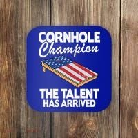 Cornhole Champion American Flag Board Funny Cornhole Coaster thumb 0