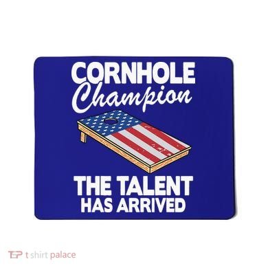 Cornhole Champion American Flag Board Funny Cornhole Mousepad