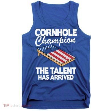 Cornhole Champion American Flag Board Funny Cornhole Tank Top