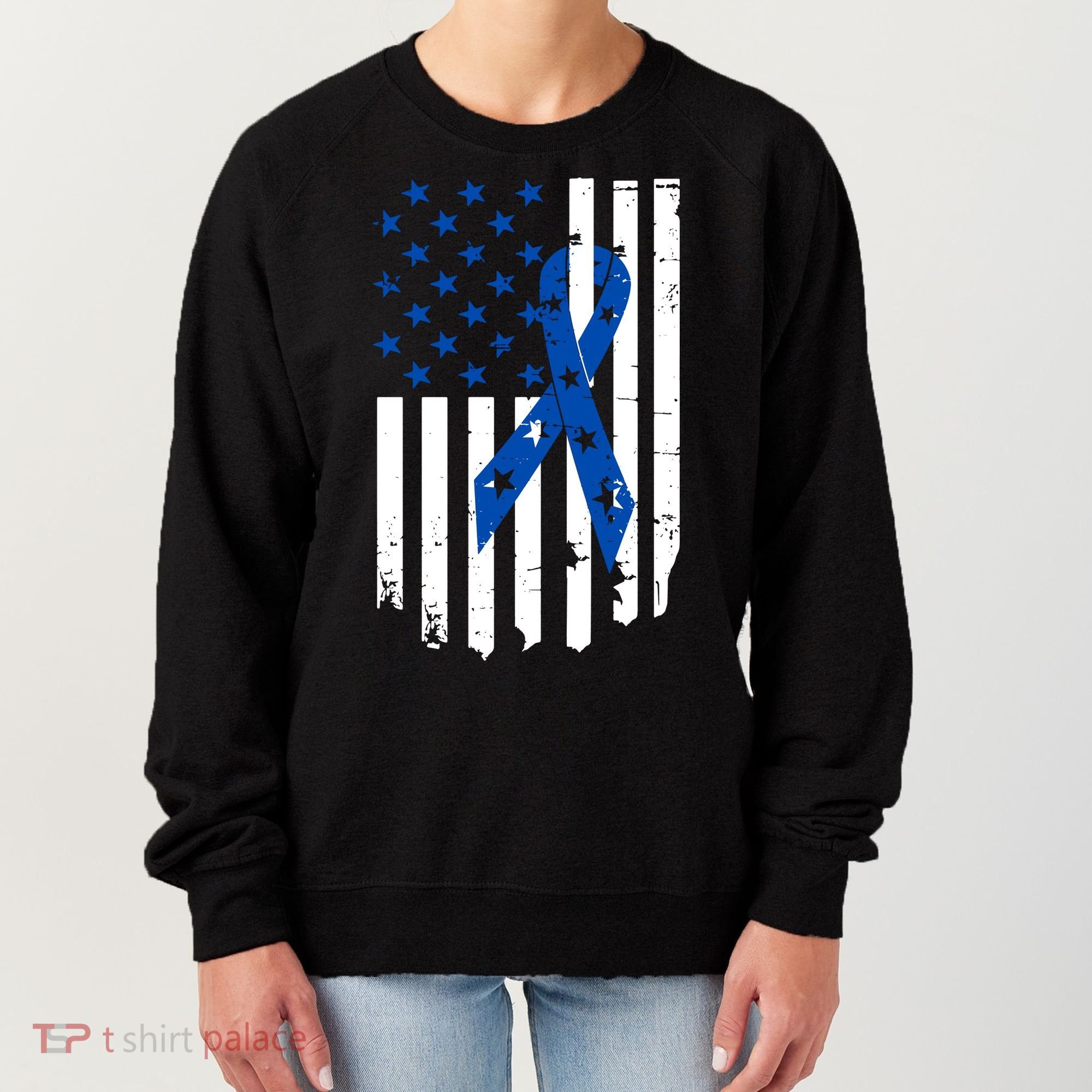 Colon Cancer Awareness Flag Women's Sweatshirt